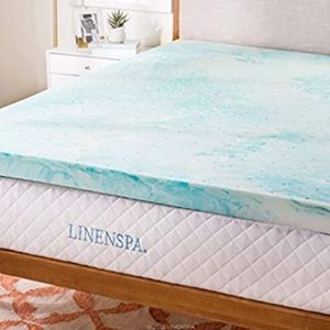 Linenspa 3" gel swirl memory foam mattress topper